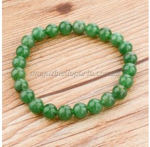 Bracelete Pedra Jade Verde Natural Thai